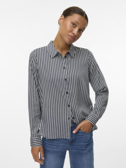Vero Moda Vmbumpy ls basic shirt wvn ga noos dessin Blauw