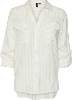 Vero Moda Vmbumpy ls glitter shirt wvn ga noo Wit - XXL