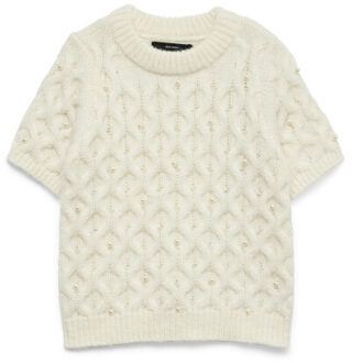 Vero Moda vmcatania 2/4 pearl pullover vip 10341700 birch Ecru - S