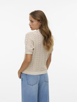 Vero Moda Vmdaria ss poloneck cardigan - maat XL Wit