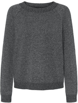 Vero Moda Vmdoffyshine ls o-neck blouse rep n antraciet Grijs