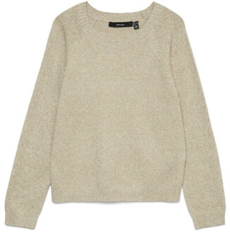 Vero Moda Vmdoffyshine ls o-neck blouse rep n Goud - XL