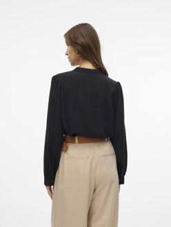 Vero Moda Vmemma ls lace shirt wvn ga noos Zwart - XL