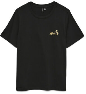 Vero Moda Vmfolina ss t-shirt ga jrs mfo Zwart - XL