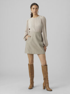 Vero Moda vmfortuneallison hw short skirt ga 10253954 silver mink Ecru - L