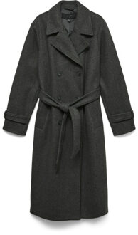 Vero Moda Vmfortunevega aw23 longtrenchcoat g Grijs - XL