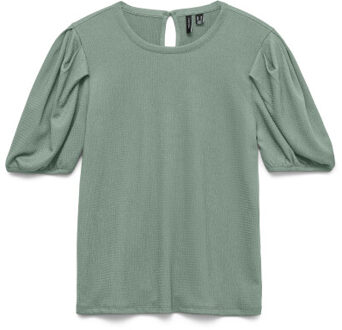 Vero Moda Vmgelina ss top jrs exp - maat L Groen