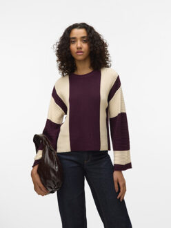 Vero Moda Vmgigi ls o-neck pullover lcs rep dessin Paars