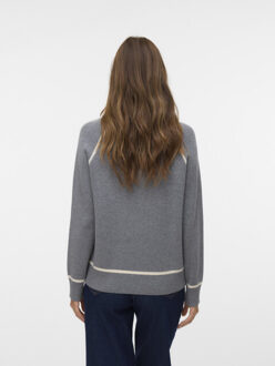 Vero Moda Vmgold ls highneck pullover - maat M Grijs
