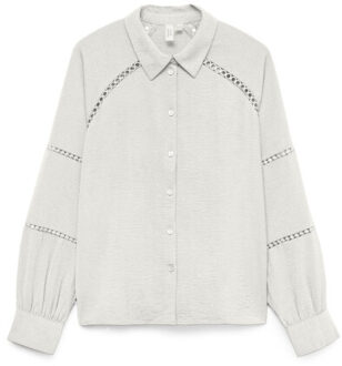 Vero Moda Vmgusla ls shirt wvn btq ga off-white Ecru