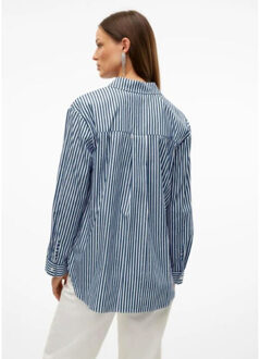 Vero Moda Vminge stone ls shirt wvn - maat M Wit