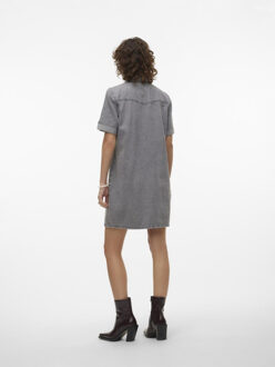 Vero Moda Vmjennie ss short denim dress mix n Grijs - L