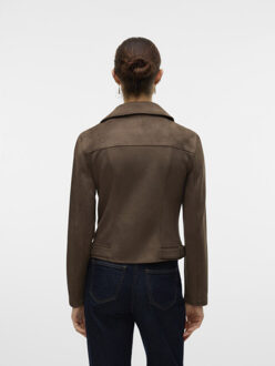 Vero Moda Vmjose ss24 short faux suede jacket Bruin
