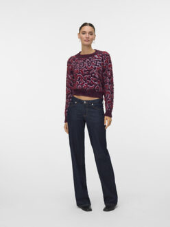 Vero Moda vmjungle ls o-neck pullover boo 10331525 winetasting Bordeaux