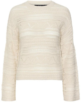 Vero Moda Vmlamar LS O-Neck Pullover Birch | Freewear Wit Vero Moda , White , Dames - M,S,Xs