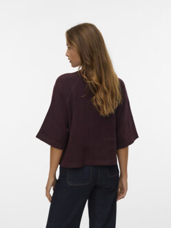 Vero Moda Vmlefile 3/4 o-neck pullover noos Bruin - S