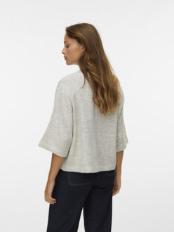 Vero Moda Vmlefile 3/4 o-neck pullover noos Grijs - S