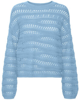 Vero Moda Vmlilja ls o-neck pullover ga licht Blauw