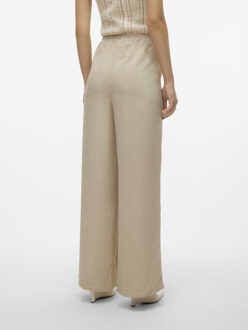 Vero Moda Vmmelaney hw loose pant wvn ga noos - maat L Beige