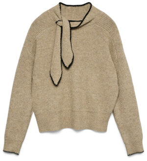 Vero Moda vmnapoli ls pullover vip 10341698 silver mink Ecru - XL