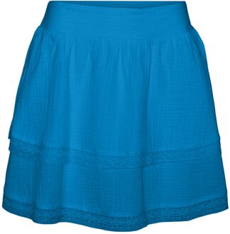 Vero Moda Vmnatali hw short lace skirt wvn ga Blauw - XL