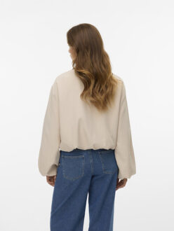 Vero Moda vmnova short jacket 10339008 oatmeal - maat L Grijs
