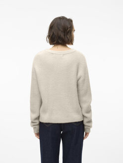 Vero Moda vmpuff ls o-neck pullover boo 10310876 birch Ecru