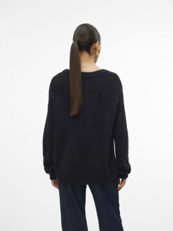 Vero Moda Vmpuff ls o-neck pullover boo Zwart
