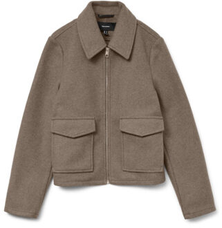 Vero Moda vmsafir short jacket ga noos 10331731 fossil Groen - L