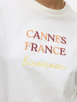 Vero Moda Vmsara mia ss top box jrs spe ga off-white Ecru