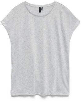 Vero Moda Vmsarah ava ss top jrs ga noos zilverkleurig Grijs - L