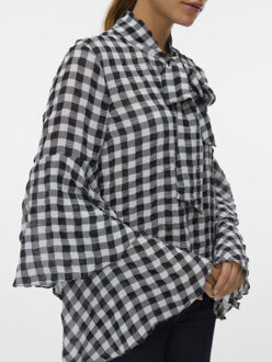 Vero Moda Vmsia ls flounce top wvn ga Veelkleurig - S