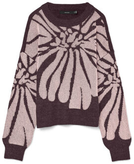 Vero Moda Vmtari shine ls o-neck pullover boo Roze