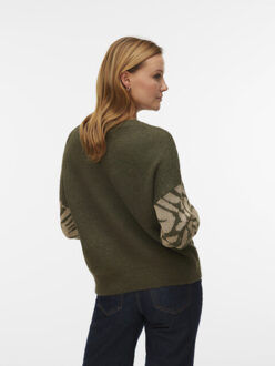 Vero Moda Vmtari shine ls o-neck pullover boo Veelkleurig - XS
