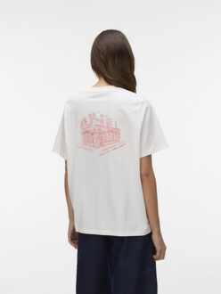 Vero Moda vmyvonne caty ss top box jrs 10338502 snow white - maat M Wit