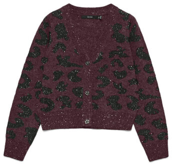 Vero Moda vmzuzu ls v-neck cardigan 10339337 winetasting Bordeaux