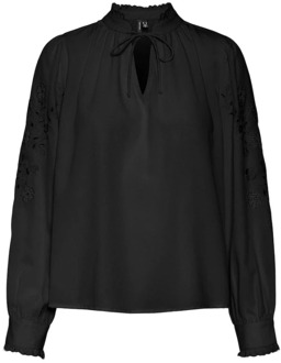 Vero Moda Zwarte LS Top | Freewear Zwart Vero Moda , Black , Dames - M,S