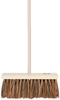 Vero Straatbezem harde natuurvezels - hout - 41 cm - buitenbezem - voor tegels - Steel 140 cm