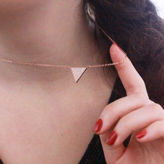 Veron hangers - Roségoud en kristal - One Size