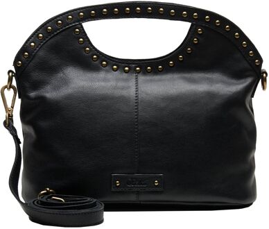 Verona Handtas - met schouderband - zwart damestas - H 19 x B 30 x D 11 cm