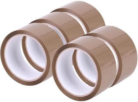 Verpakkingstape - 5x - bruin - 48mm x 50m - verpakkingsbenodigdheden voor kantoor/thuis