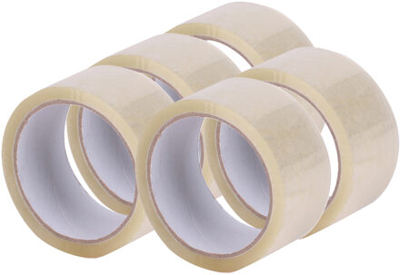 Verpakkingstape - 5x - transparant - 48mm x 50m - verpakkingsbenodigdheden voor kantoor/thuis