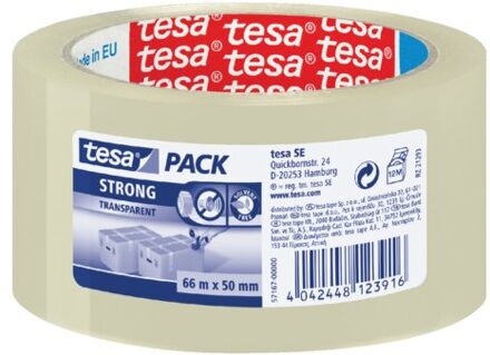 Verpakkingstape Tesa 50mmx66m transparant PP