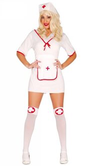 Verpleegster kostuum dames Camilla Wit - Transparant