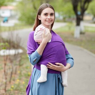 Verpleging Cover Draagzak Sling Voor Pasgeborenen Zachte Baby Wrap Ademend Wrap Heupdrager Borstvoeding Geboorte ER810 paars