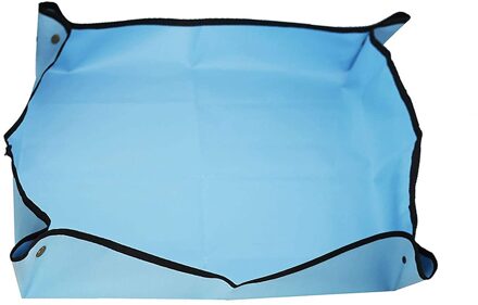 Verpotten Mat Transplanteren Tarp Thuis Herbruikbare Effen Indoor Plant Makkelijk Schoon Tuin Oppotten Waterdicht Doek Opvouwbare Draagbare blauw