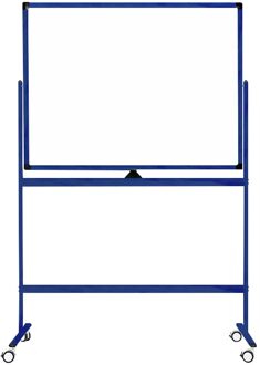 Verrijdbaar whiteboard - Dubbelzijdig en magnetisch - 100x150 cm - Bla Blauw