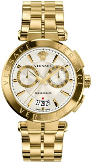 Versace Aion Chronograaf Goud Roestvrij Stalen Horloge Versace , Yellow , Heren - ONE Size