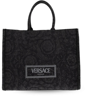 Versace Athena Grote shopper tas Versace , Black , Unisex - ONE Size