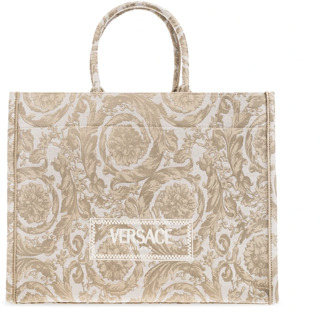 Versace Athena Large shopper tas Versace , White , Unisex - ONE Size